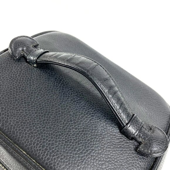 CHANEL A01998 CC CC Mark logo Bag Vanity Bag Vertical Hand Bag - Picture 15 of 16